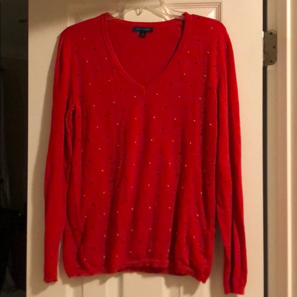Tommy Hilfiger Red Polka dot Sweater